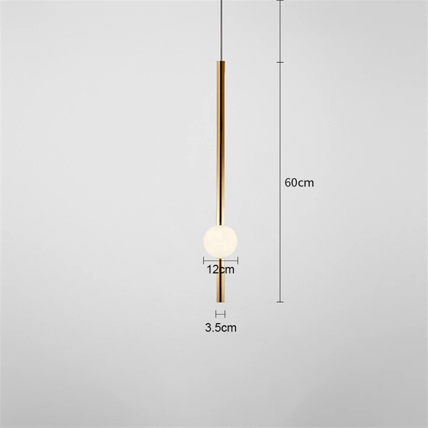 Современный подвесной светильник-труба Orion s для гостиной, Золотой светодиодный подвесной светильник для спальни, кухни, дома, лофт, промышленный декор, светильник, светильники - Цвет корпуса: A2 60CM