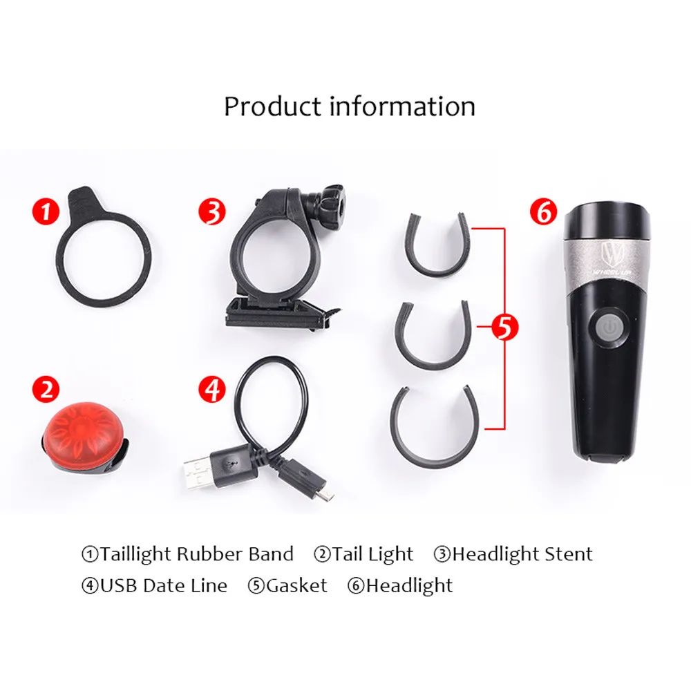 Cheap Wheel Up Waterproof Bike Bicycle Lights Bike Bicycle Front Head Light Rear Lamp USB rechargeable bike light led waterproof A70 6 Cheap Wheel Up Waterproof Bike Bicycle Lights Bike Bicycle Front Head Light Rear Lamp USB rechargeable bike light led waterproof A70 6