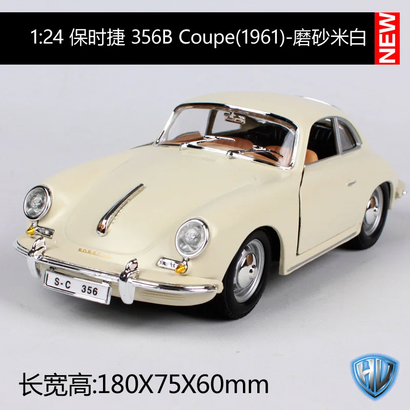 Burago 1/24 1961 356B Coupe винтажная литая под давлением модель автомобиля Simulatio Коллекционное издание металлические детские игрушки Рождественский подарок