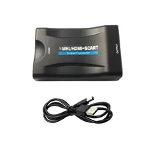 Переходник HDMI-scart адаптер 1080 P Переходник HDMI-scart видео стерео аудио конвертер адаптер для Sky Box HD tv DVD STB S