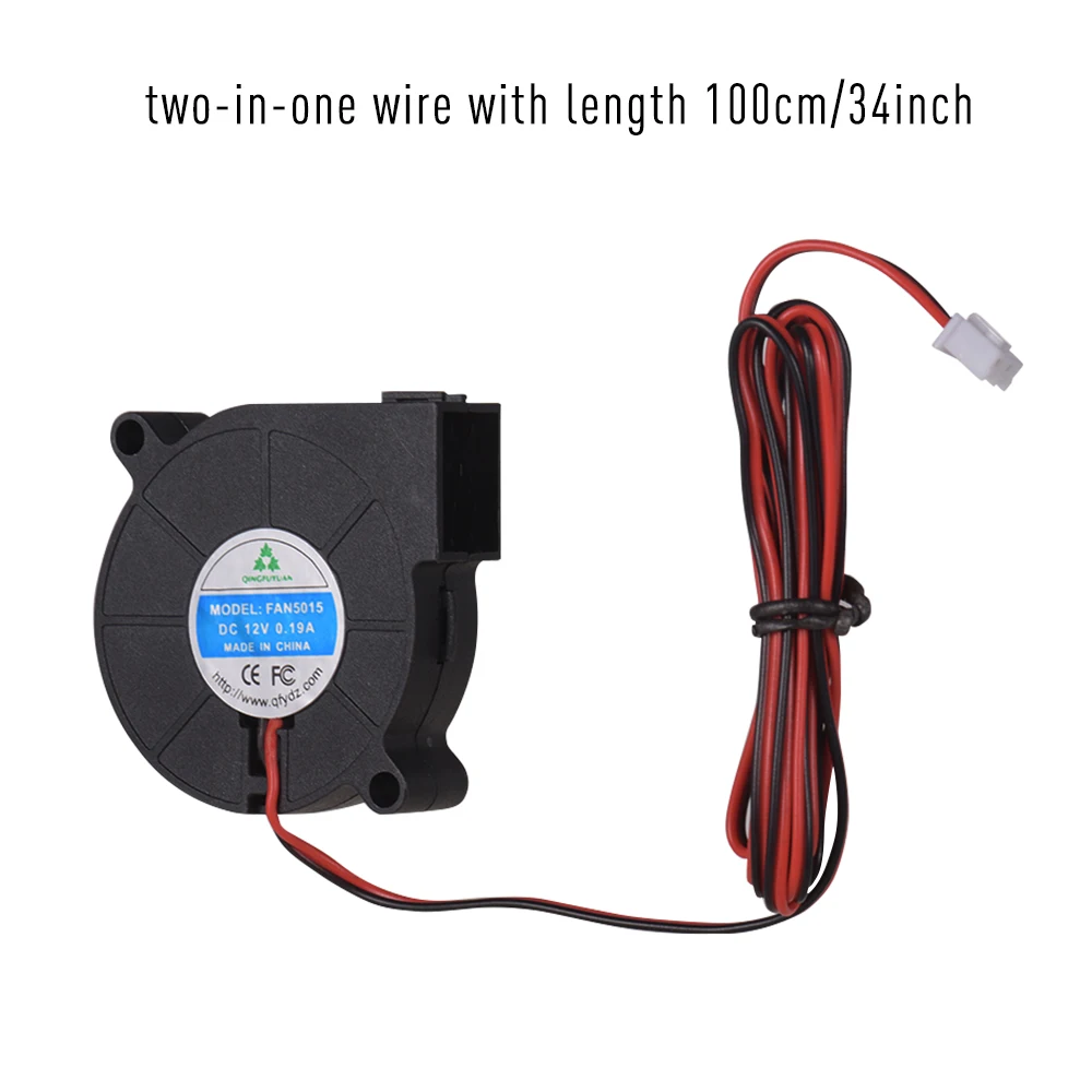 

3D Printer Accessories 5015 Brushless Cooling Blower Fan DC 12V 0.18A Turbo Small Fan Ultra-Quiet Oil Bearing 6500RPM