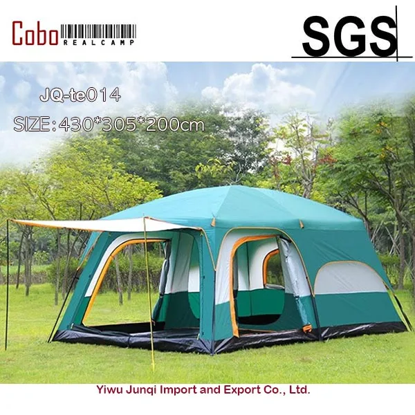 가족 캠핑 자동 야외 더블 레이어 방수 10 사람 텐트
