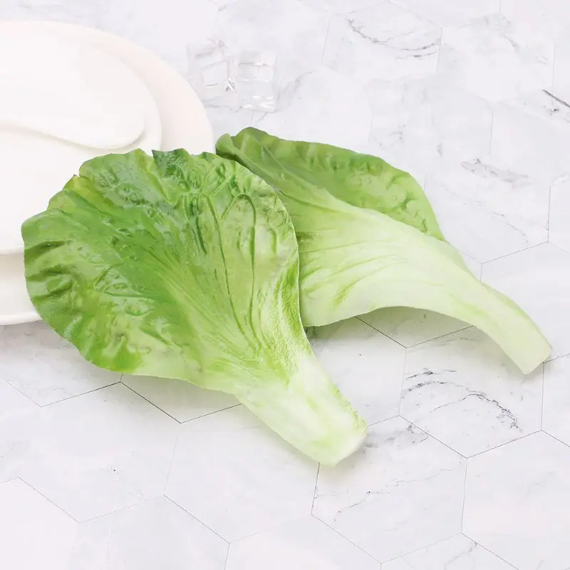 Lifelike Artificial Lettuce Leaves Simulation Fake Vegetable Party Kitchen Decor