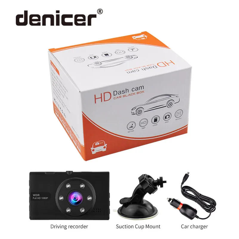 Автомобильный видеорегистратор FULL HD 1080P DVR 3 0 дюймовый экран Dashcam 170 градусов