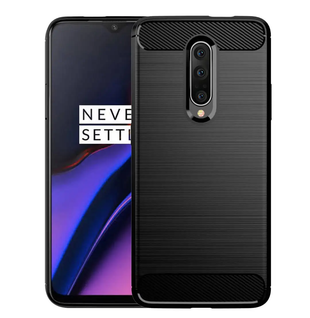 Brushed Carbon Fiber Soft TPU Cover for One Plus font b 7 b font font b