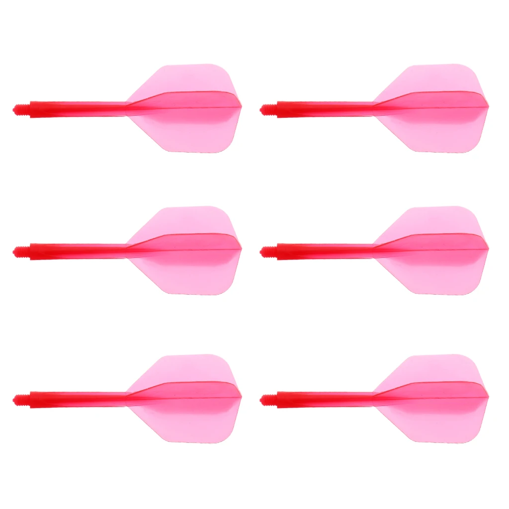 6 Pieces Transparent 2BA Thread Dart Shafts And Dart Flights Connection Entertainment Darts Tools Accessories