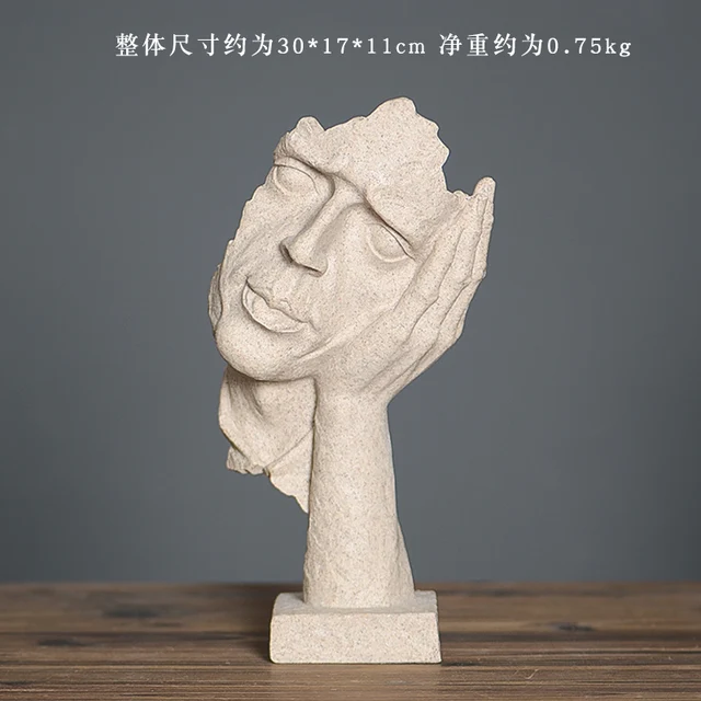 Office Living Room Desk Ornament Decor Art Sculpture Retro Resin