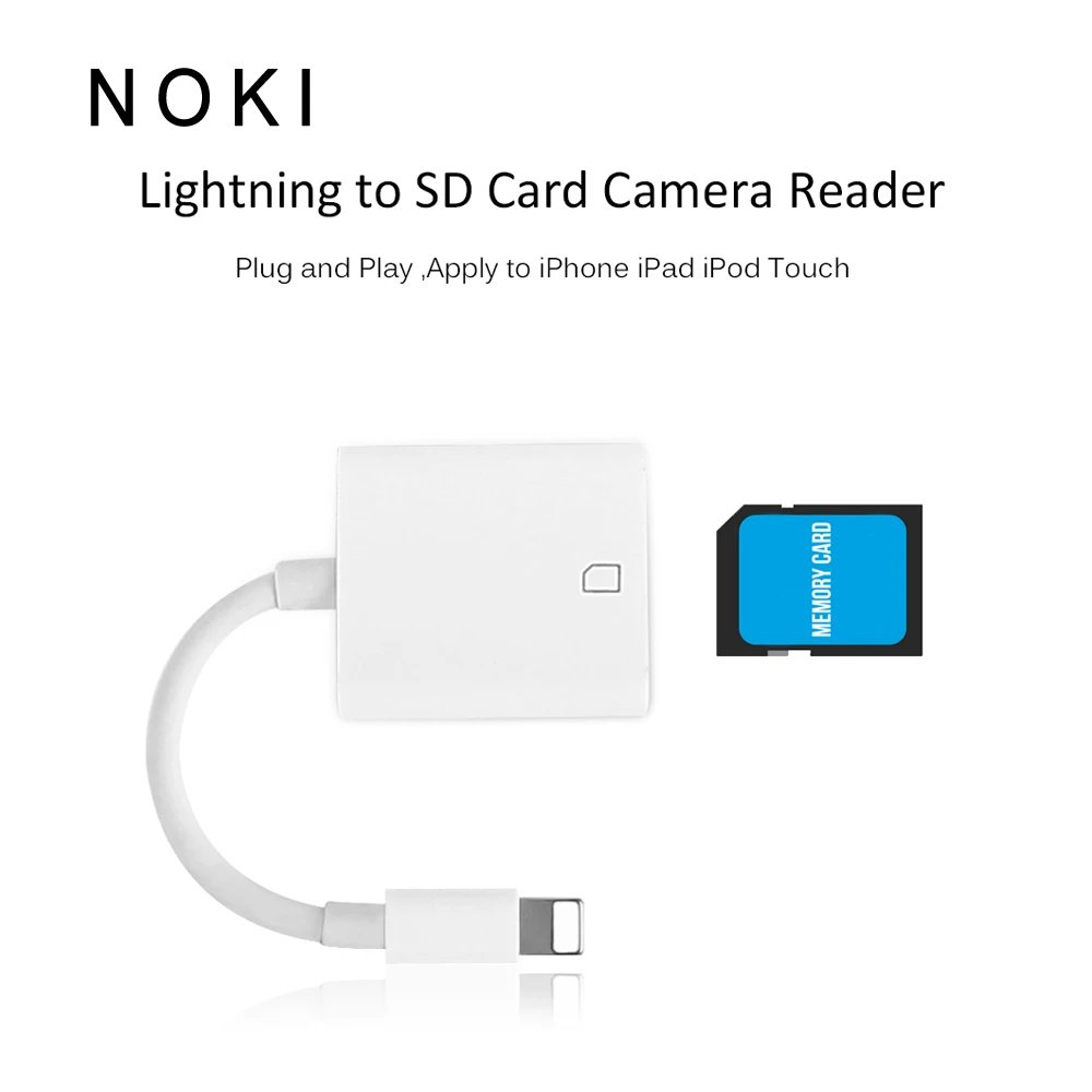 

5xFor Lightning to TF/SD Card Reader OTG Cable Camera Connection kit Adapter For iPhone x/8/7/6plus For iPad Air/mini