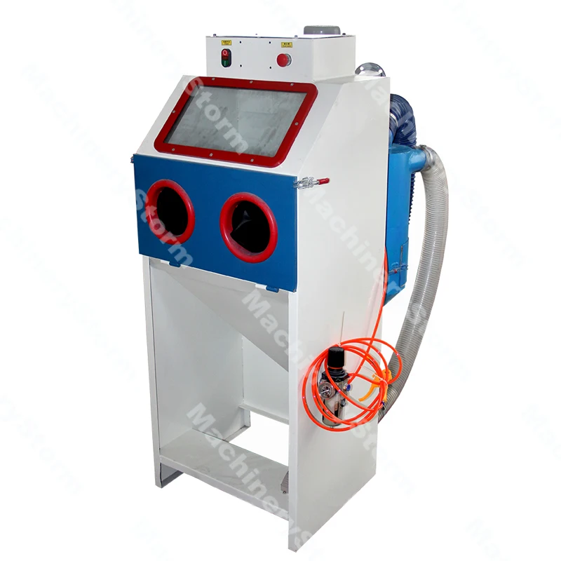 Manual Sandblasting Cabinet Dry Sandblasting Machine Cyclone Dust