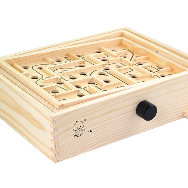 Board games balance ball wooden toys intelligence maze 5610 adults over