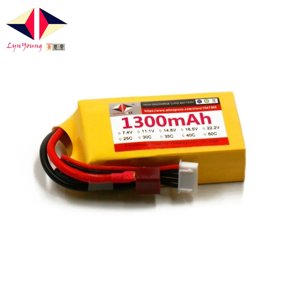 

HX Lipo Battery 4S 14.8V 1300mah 25C 30C 35C 40C 60C For RC Drone Quadcopter Helicopter Airplane Boat Car