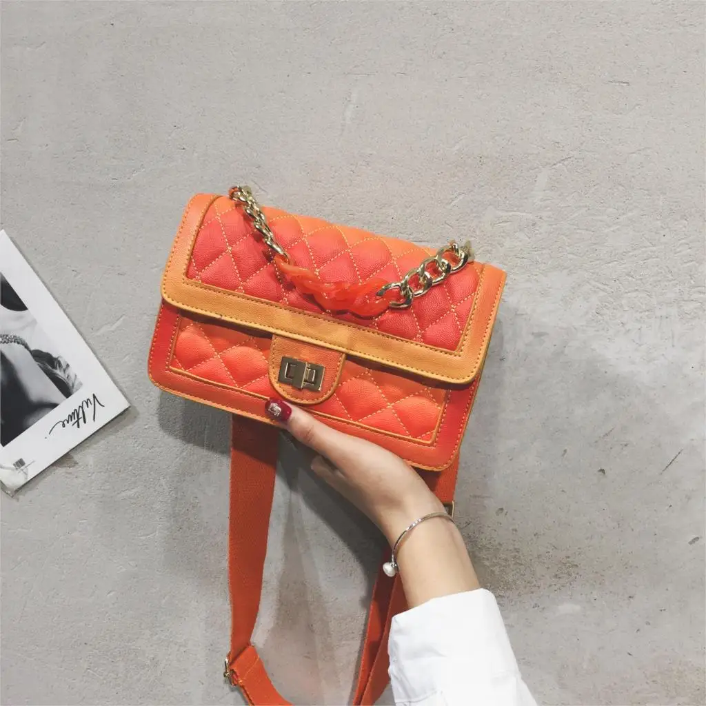 

Summer Chain Bag Handbags Women Fashion Brand Luxury Handbag Women Bag Simple color Designer 2019 Crossbody Bag Bolsas