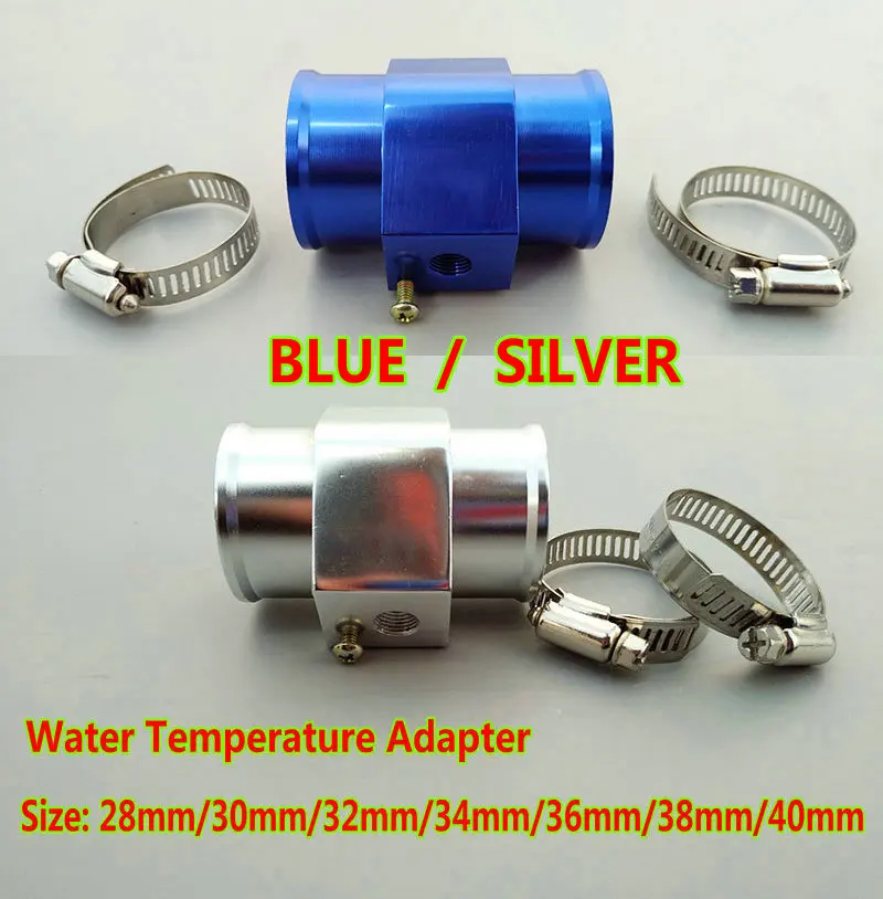 

28mm/30mm/32mm/34mm/36mm/38mm/40mm Water Temp Gauge Radiator hose Sensor Temperature Adapter Joint Pipe Attachment Aluminum