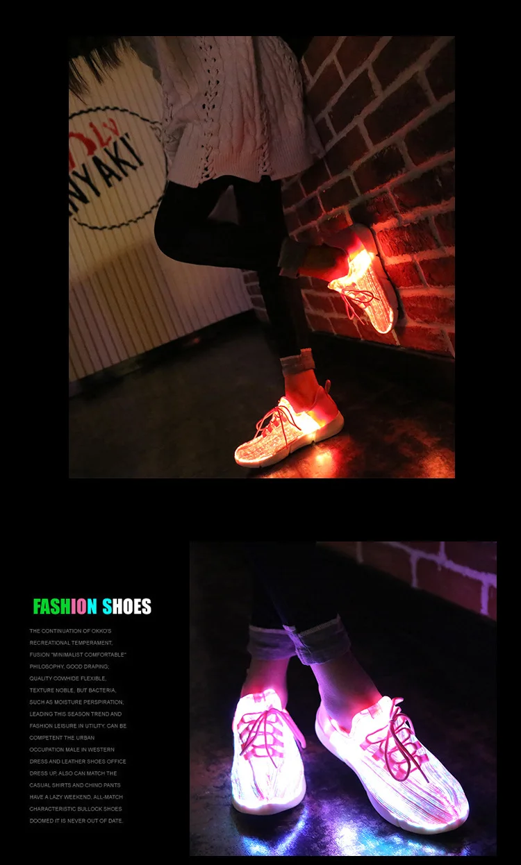 mulheres dos homens usb recarga brilhante tênis homem iluminar acima sapatos