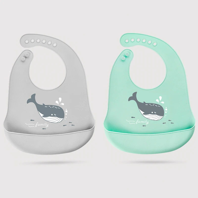 

New Baby Bibs Waterproof Silicone Feeding Baby Saliva Towel Newborn Cartoon Aprons Baby Bibs Adjustable Burp Cloths Bandana