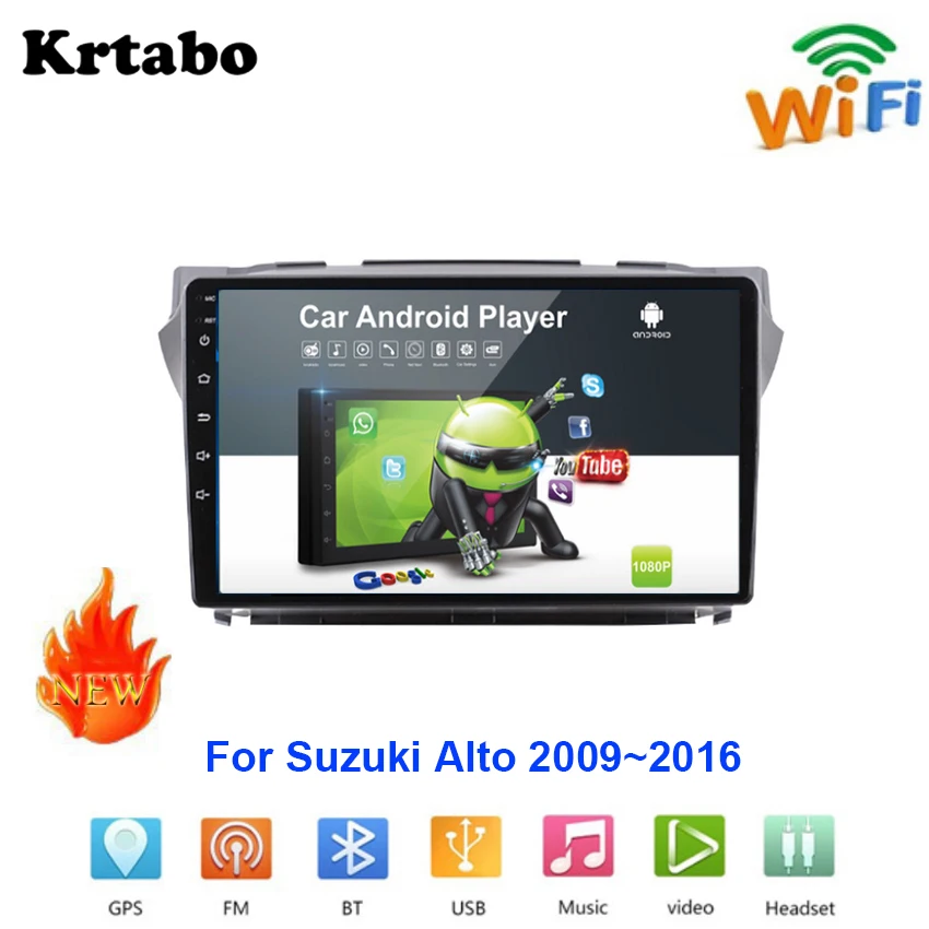 Excellent Car radio Android multimedia player For Suzuki Alto 2009~2016 Car touch screen GPS Navigation Support Carplay Bluetooth 0