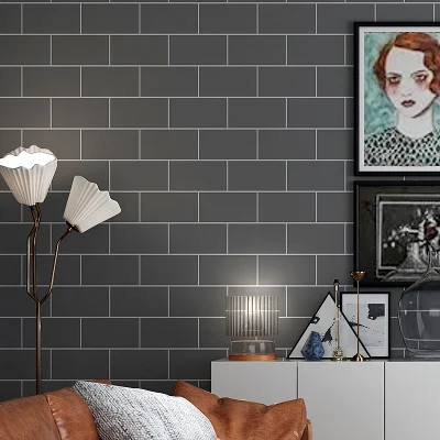 Современная мозаичная плитка под кирпич наклейки самоклеющиеся обои для Настенный декор ванной комнаты кухня щитка отклеиваются и палочки наклейки на стену - Цвет: Rectangle Gray