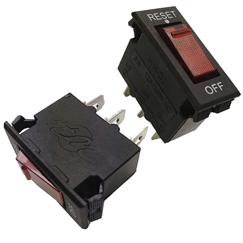 10pcs Rocker Switch ON/OFF Boat Rocker Switches Black 3Pins Power