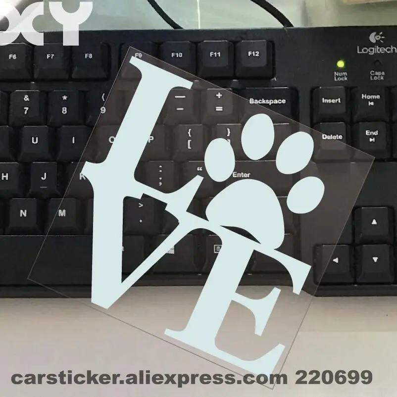 I Love My Dog Cat Precision Cut Vinyl Decal автомобильная наклейка грузовик автомобиль Прямая