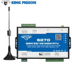 Беспроводной GSM телеметрический пульт дистанционного управления 3g S270 GPRS 200 запись SCADA SMS сигнализация 2 DIN + 2AIN + 2DO RTOS система температурный