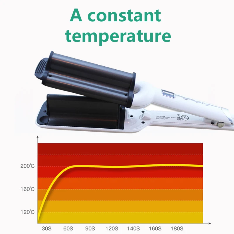 TOHUAN, три трубки, щипцы для завивки волос, светодиодный дисплей, глубокая волна, щипцы для волос, железная палочка, кудрявые волосы, артефакт, парикмахерский инструмент