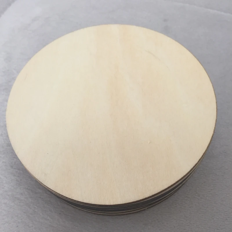 Plain Wood Craft étiquettes 100 mm 10 cm 10 X en bois Cercle formes 