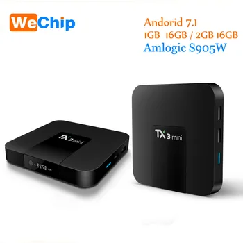 

Wechip TX3 Mini Android 7.1 Smart Tv Box 1GB/2GB 16GB Amlogic S905W Quad Core Support H.265 4K Media Player PK H96 PRO Tv Box