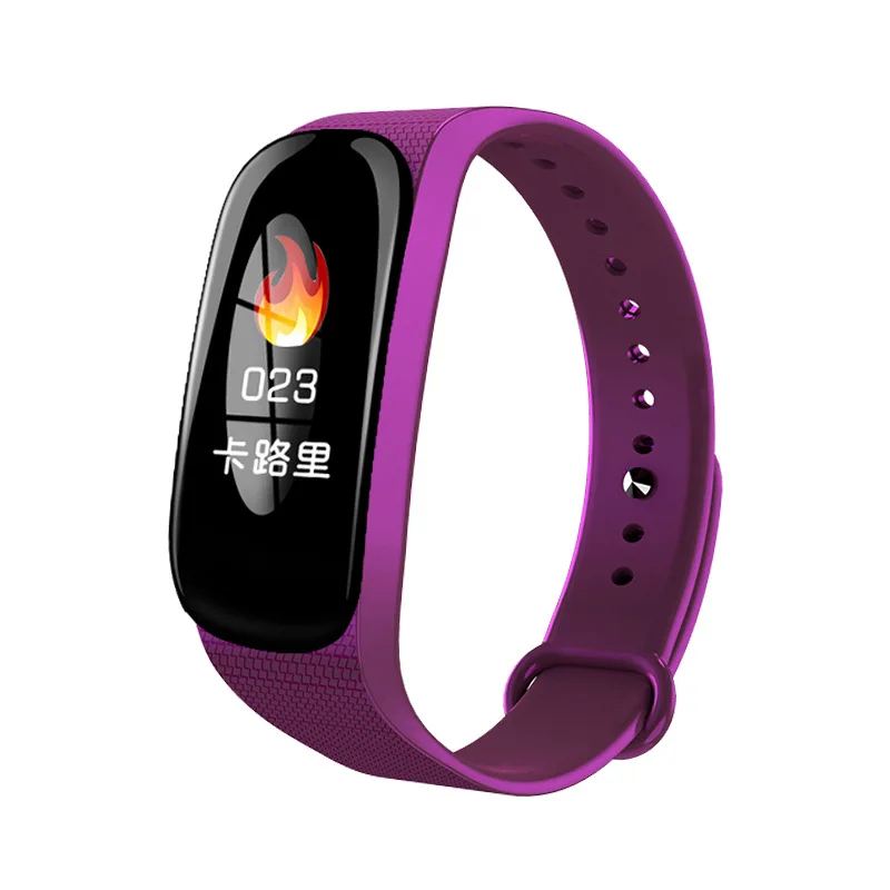 M5 смарт-браслет, часы, браслет, g-сенсор, шаги, сон, пульсометр, кровяное давление, водонепроницаемый фитнес-трекер, шагомер, часы, Новинка - Цвет: Фиолетовый