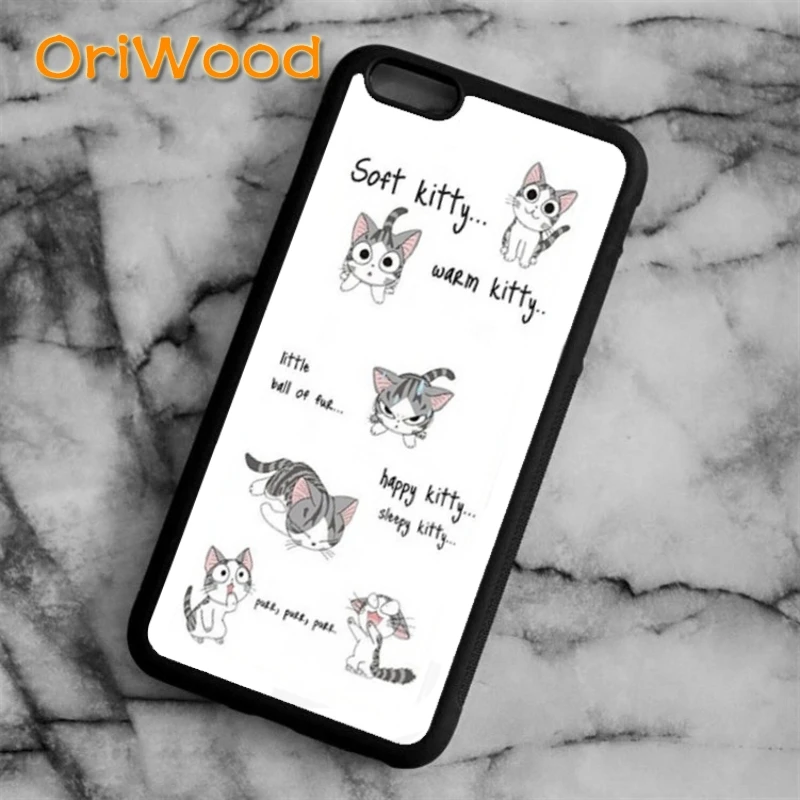 

OriWood Big Bang Theory Chi Cat Soft cat Case cover For iPhone 6 6S 7 8 Plus X 5 5S SE Samsung galaxy S6 S7 edge S8 Plus Note 8