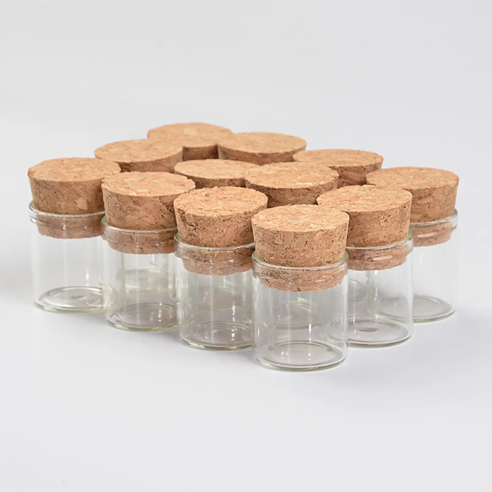 100 pcs 22x25 mm 4ml Mini Test Tube Bottles With Corks Empty Jars
