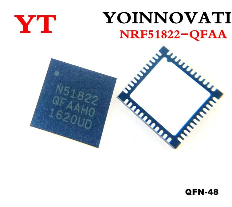 

10pcs/lot NRF51822-QFAA NRF51822 N51822 SOC 2.4GHZ 256K FLASH QFN-48 IC Best quality