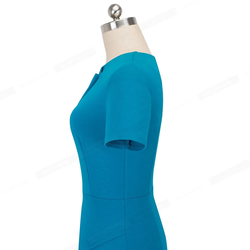 Хорошее-forever винтажное элегантное однотонное платье с асимметричным вырезом для работы vestidos, деловые облегающие вечерние платья для офиса, женское облегающее платье B496