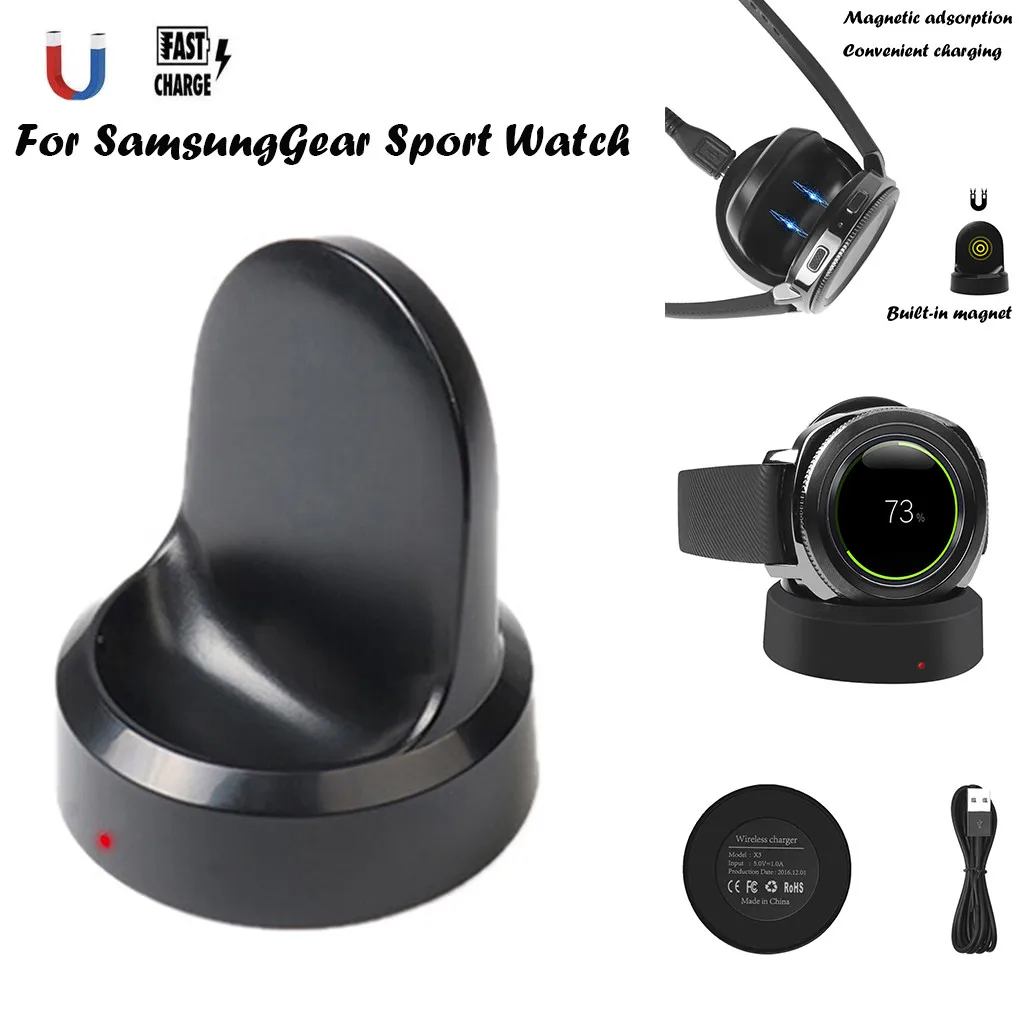 Портативное беспроводное зарядное устройство для быстрой зарядки для samsung gear Sport Watch портативное беспроводное зарядное устройство для