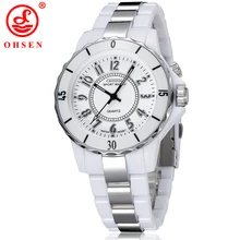 Mode OHSEN Hommes de Femmes de Luxe Robe Montre-Bracelet Étanche Montres de Sport Relogio 7 Multi-Couleur LED Lumière Horloge Quartz Montre