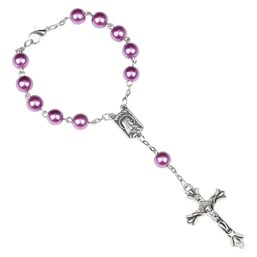 Catholic Purple 8mm Single Decade Rosary