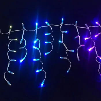 

IP68 100nodes/set(646464...6464) addressable LED full color Icicles string;DC12V WS2811 controlled;all white wire;