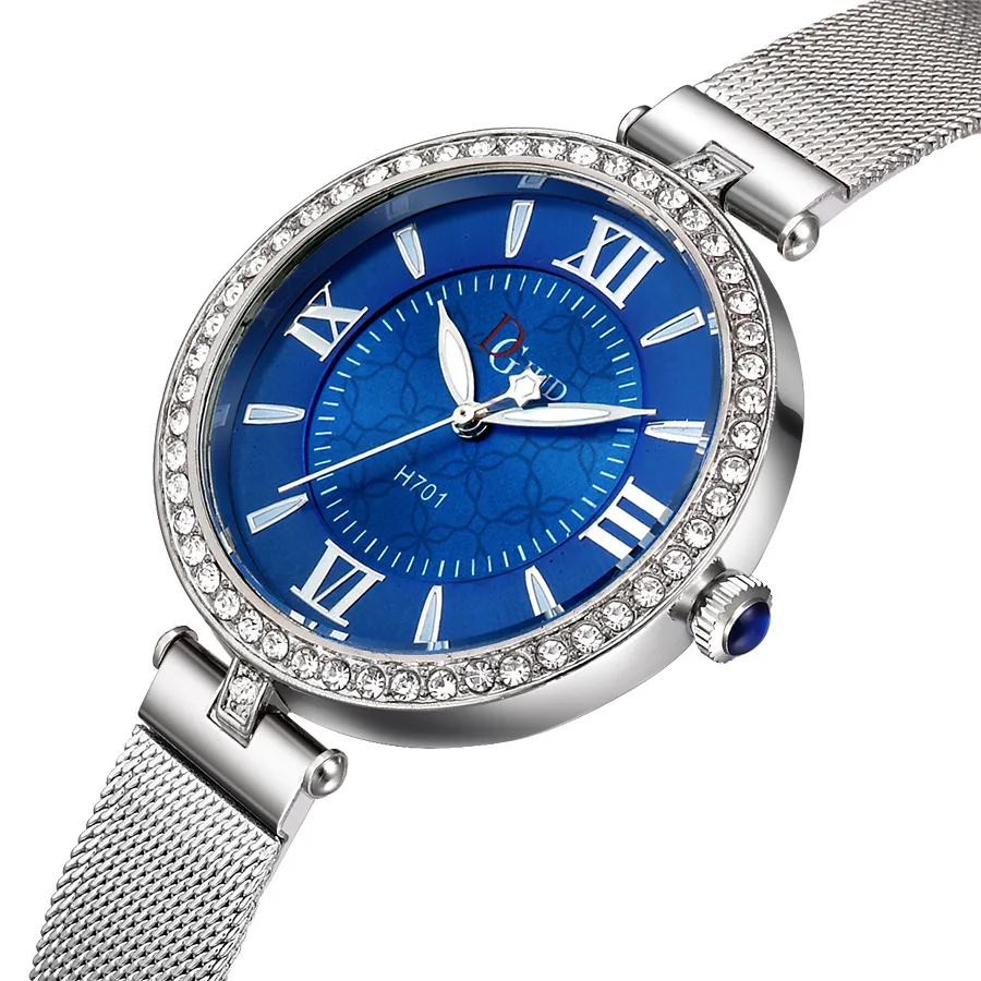 

Fashion New Ladies Wristwatch Rhinestone Mesh Bracelet Buckle Quartz Watches Women 2019 Alloy Analog Quartz Reloj Montre Femme