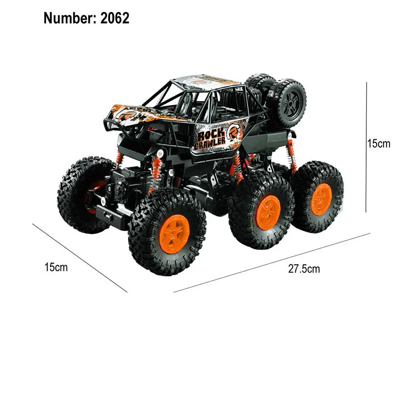 1/16 RC Car 6WD drive remote climbing car Double Motors Drive Bigfoot Cars 2.4Ghz Electric RC Toys High Speed Off-Road Vehicle