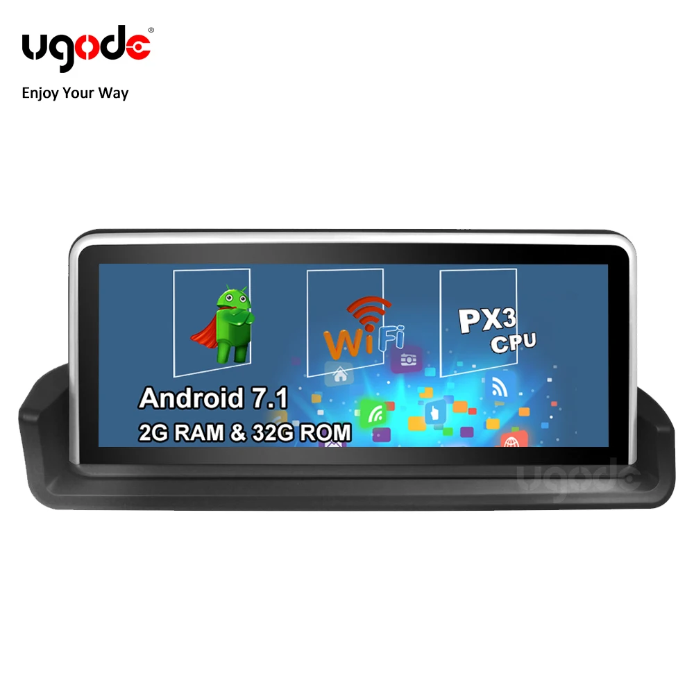 

Ugode Android 7.1 Car GPS Navigation System iDrive button 10.25" IPS Big Screen for BMW 3 series E90 E91 E92 E93 Factory Stock