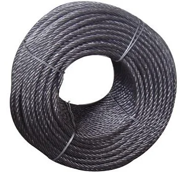 

8MM---14MM, 6X19W+FC ungalvanized steel wire rope crane cable lifting hoist rope