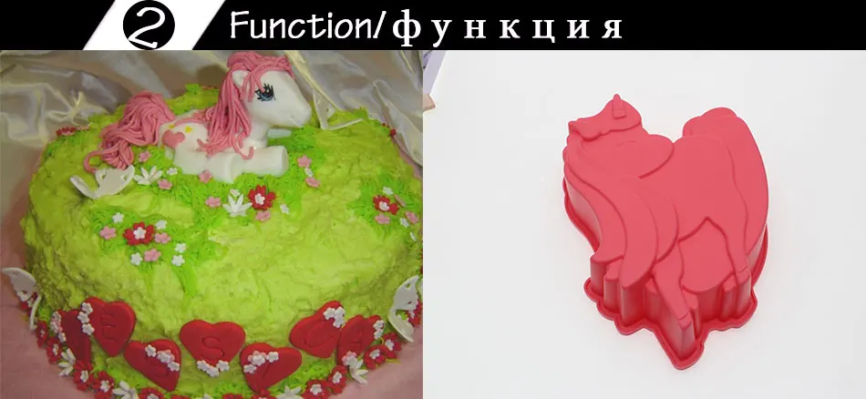 CAKEHOUD мультфильм 3D в форме единорога силиконовая форма для печенья шоколада для пудинга, конфет пресс-форм украшения для выпечки Инструменты