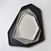 Concrete tray silicone Mold irregular shape cement flowerpot tray mold plaster handicraft mould ► Photo 1/5