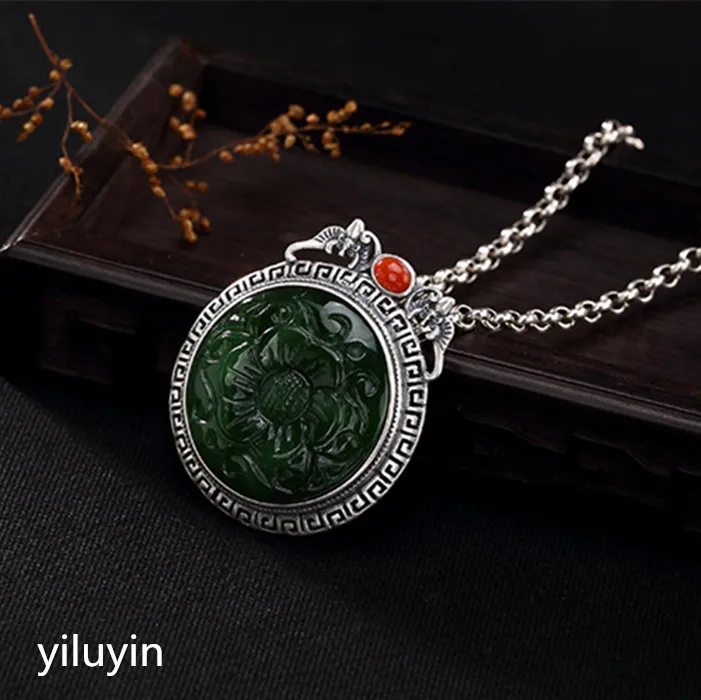 KJJEAXCMY Fine jewelry S990, пион, цветок пиона, безопасности пряжки, кисточка, чистого серебра, античная Национальный Стиль sw