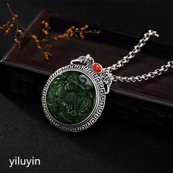 

KJJEAXCMY Fine jewelry S990, peony, peony flower, safety buckle, tassel, pure silver, antique national style sw