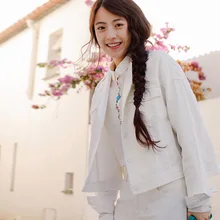 INMAN весенняя одежда Модная хлопковая куртка женские пальто для женщин Короткая секция