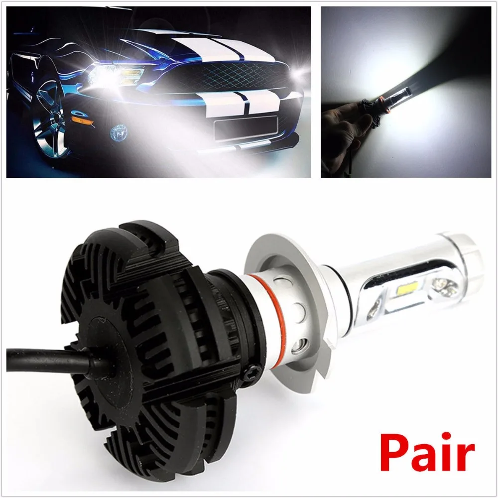 

One Set H7 55W Car LED Headlight Bulb Conversion Kit PHI-ZES Led Chips 12000LM CANBUS ERROR FREE Headlamp Led Light Bulbs