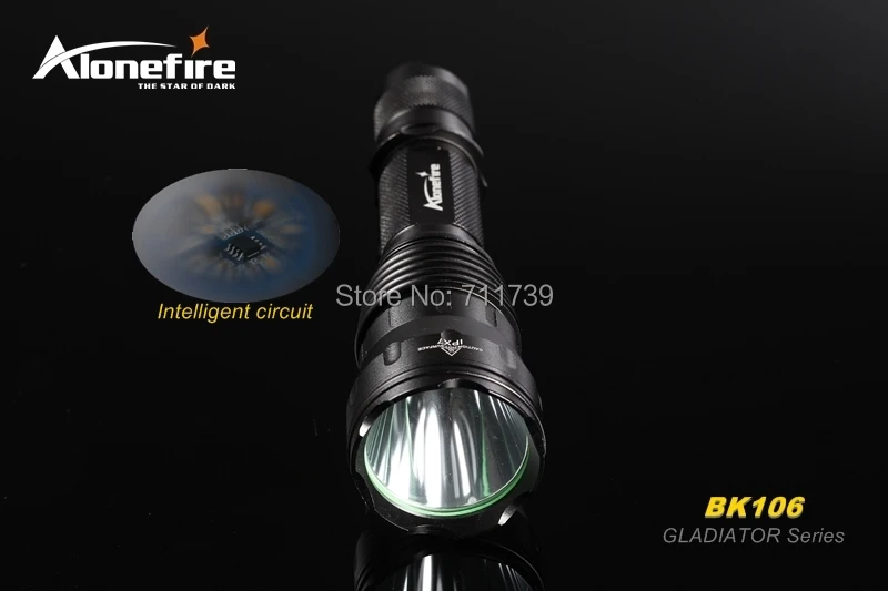 AloneFire BK106 GLADIATOR серия CREE XM-L T6 Светодиодный точечный светильник с 5 режимами портативный светодиодный фонарик Фонарь-светильник для аккумуляторов 1x18650