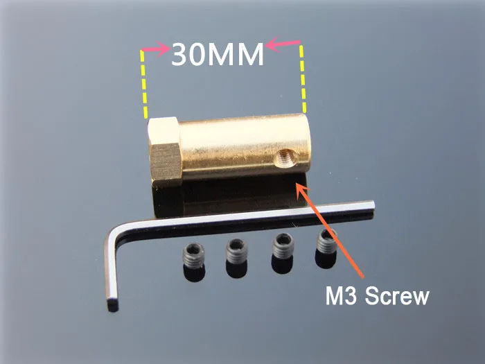 30 мм Длинный вал муфта вал двигателя постоянного тока соединитель робот медь Жесткий вал муфты