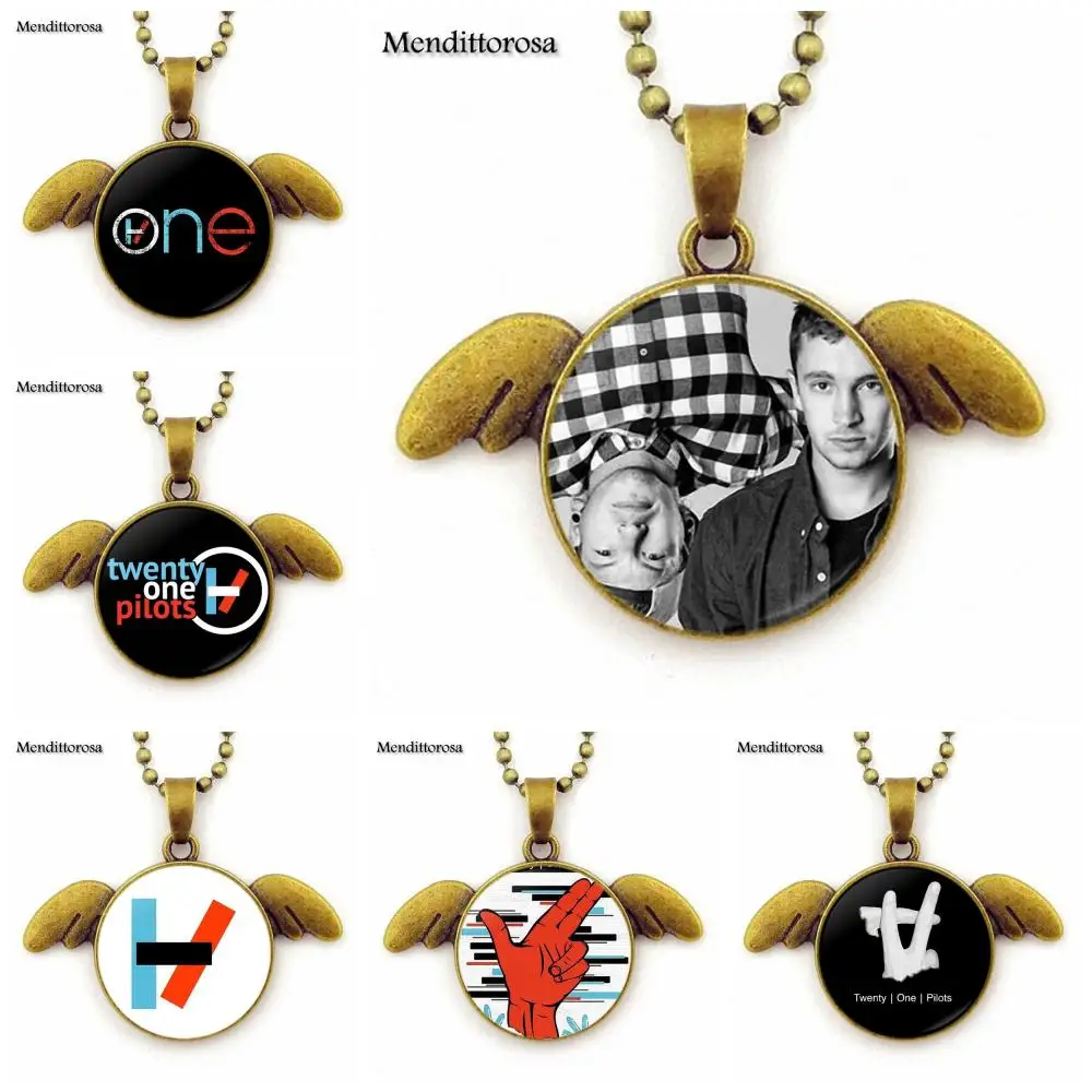 

EJ Glaze Bronze Angel Wings Necklace Girls Best Festival Gift Jewelry For Unisex Party Gift Twenty One Pilots Music Band