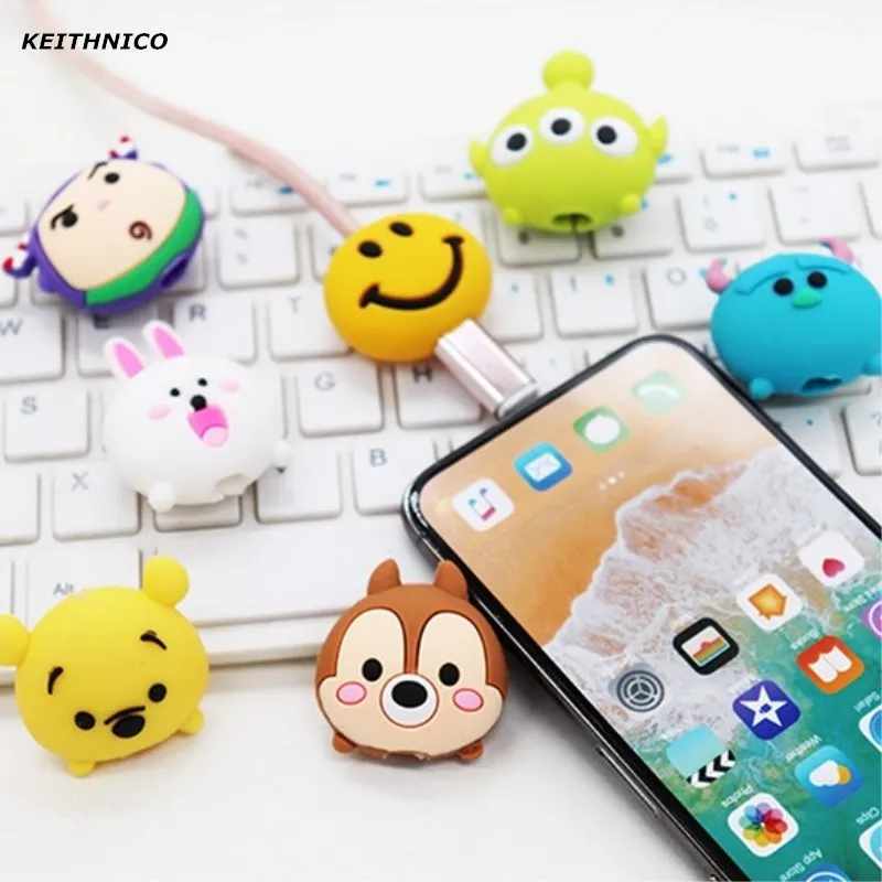 

KEITHNICO 6Pcs Cable Bite Cute Animals Charger Cable Protector for Phone/iPhone Xs/Xs Max/Xr USB Cable Cord Accessories